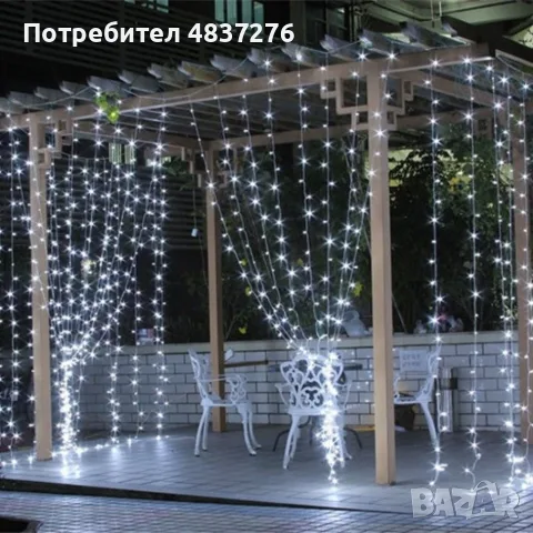 Коледна светеща LED завеса, снимка 2 - Лед осветление - 56530352