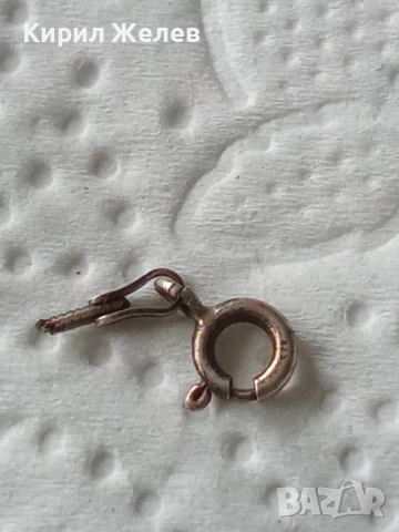 Сребърна карабинка закопчалка 21899, снимка 3 - Колиета, медальони, синджири - 52339480