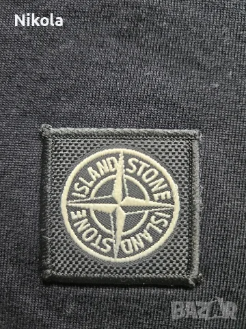Черна Тениска Stone Island с Компас Пач (Размер M), снимка 5 - Тениски - 55826377