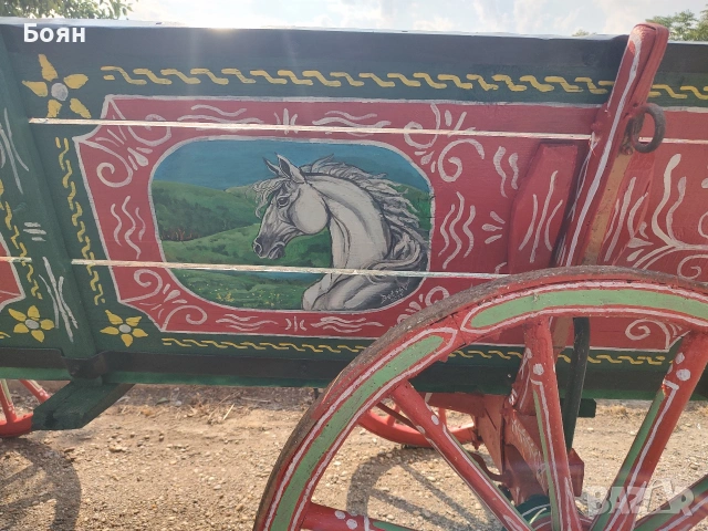 Рисувана конска каруца, снимка 4 - Декорация за дома - 54035201