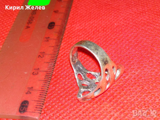 SEZGIN 925 МАРКОВ СЕЗГИН АЖУРЕН СРЕБЪРЕН ПРЪСТЕН СРЕБРО 925 РЪЧНА АРТ ИЗРАБОТКА 41830, снимка 9 - Пръстени - 44610384