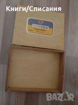 Голяма дървена кутия за пури Cohiba. Ръчно изработена, снимка 1