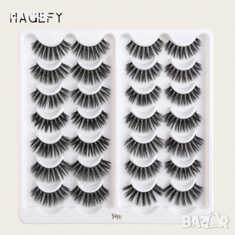 Комплект от 14 чифта 3D изкуствени мигли, снимка 4 - Други - 52830917