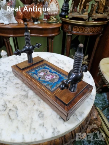 Стара рядка уникална антикварна английска преса за карти , снимка 5 - Антикварни и старинни предмети - 51315275