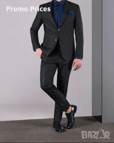 Черен костюм SLIM FIT CARDUCCI