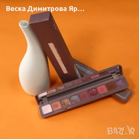Палитра сенки за очи с 9 водоустойчиви цвята HZS276, снимка 8 - Козметика за лице - 47736602