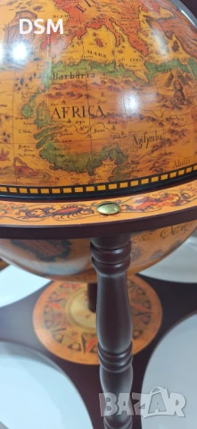Нов - Стационарен Глобус Мини Бар - Поставка за Бутилка /Вино/Подарък - Юбилей/, снимка 4 - Маси - 51113675
