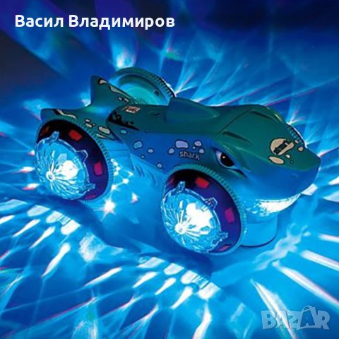 Детска музикална кола - акула със светещи гуми., снимка 2 - Музикални играчки - 42370746