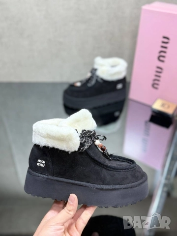 дамски боти с пух miu miu , снимка 3 - Дамски боти - 52158262