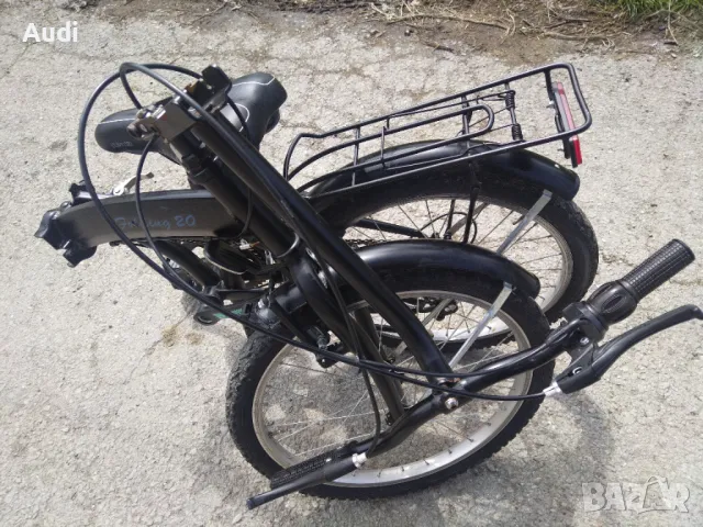 Двойно сгъваем алуминиев велосипед FOLDING 20 цолови капли , снимка 3 - Велосипеди - 49771404