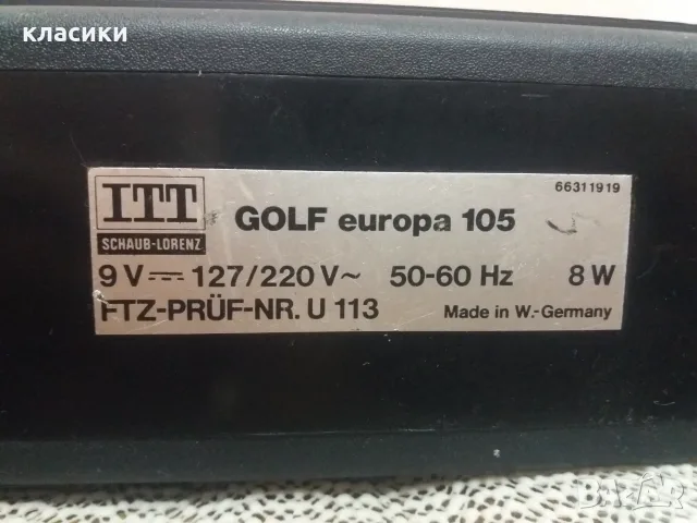 Радио ITT GOLF europa 105., снимка 11 - Радиокасетофони, транзистори - 56174767