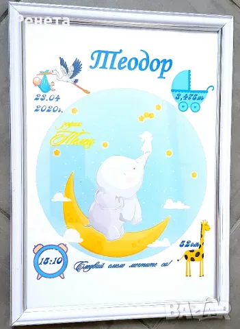 Бебешки рамки подарък за новородено, снимка 14 - Други - 49606551