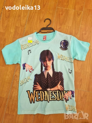 нови тениски,,Wednesday,,, снимка 3 - Детски тениски и потници - 52017563