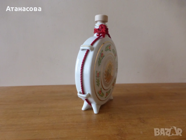 Унгарска порцеланова бъклица бардуче павурче Холохаза 1970 г, снимка 4 - Антикварни и старинни предмети - 53049265