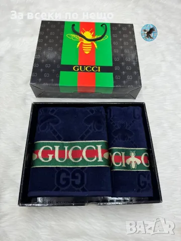 Hermes🔝Gucci Луксозни Хавлии - 2бр. в кутия - Налични Различни Цветове Код D2157, снимка 5 - Хавлиени кърпи - 49423615