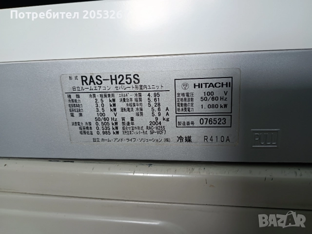 Инверторен климатик Hitachi RAS-H25S 9ка., снимка 6 - Климатици - 51635105
