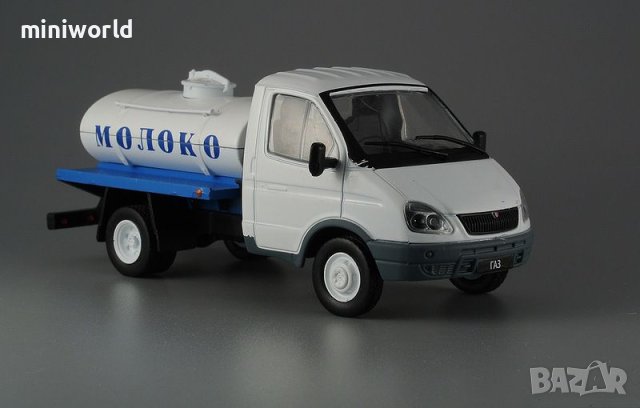 ГАЗ 3302 «Газель» Молоко 1994 - мащаб 1:43 на ДеАгостини моделът е нов в блистер, снимка 2 - Колекции - 42624283