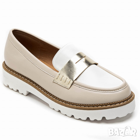 Дамски мокасини в сив цвят, снимка 1 - Дамски ежедневни обувки - 44648409