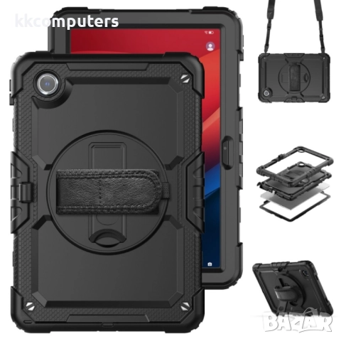 Lenovo Tab M11 /Xiaoxin Pad 2024 Silicone Hybrid PC Tablet Case /Shoulder Strap Удароустойчив Калъф 