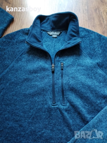 eddie bauer Half Zip - страхотна мъжка блуза КАТО НОВА L, снимка 3 - Блузи - 52641353