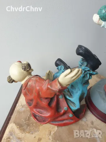 GILDE статуетки 15см-2кг/2бр колекционерска немска фигура на клоун, снимка 3 - Статуетки - 48319627