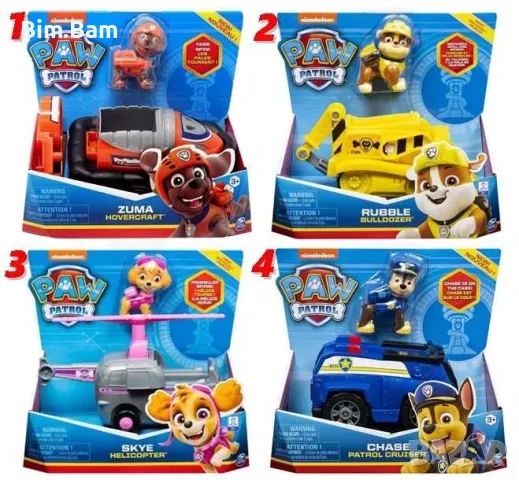 Оригинални колички с фигури Paw Patrol / Пес патрул - различни модели