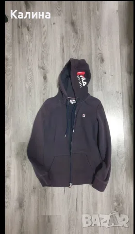 Fila суитшърт с качулка и цип в тъмносиньо, XS