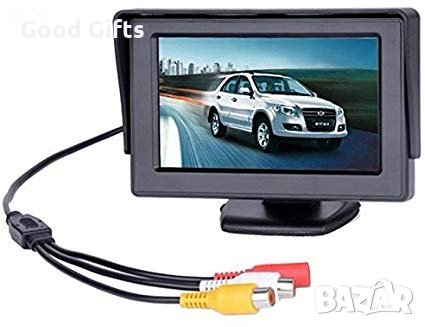 ДИСПЛЕЙ ЗА КАМЕРА ЗА ЗАДНО ВИЖДАНЕ С 4.3 TFT СЪС СТОЙКА, снимка 2 - Аксесоари и консумативи - 29524265