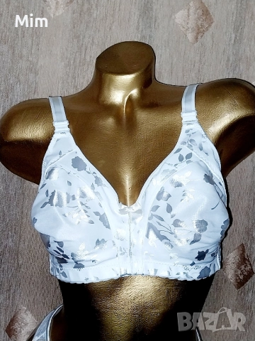  Резервирани NATURANA 85 B Бял сутиен с флорални сатенени цветя , снимка 3 - Бельо - 51706147