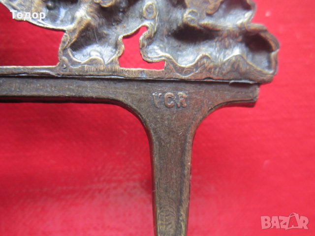 Уникална италианска ажурна бронзова закачалка , снимка 5 - Закачалки - 29796073