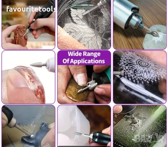 Комплект диамантен фрезери и дискове за Dremel 32 броя, снимка 7 - Инструменти за гравиране - 52805668