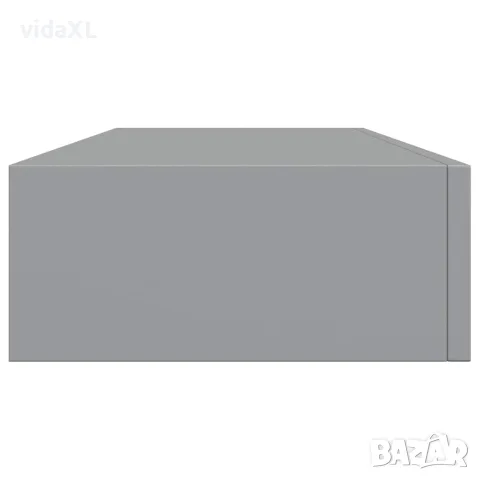vidaXL Стенен рафт с чекмедже, сив, 60x23,5x10 см, МДФ, снимка 7 - Етажерки - 56146911