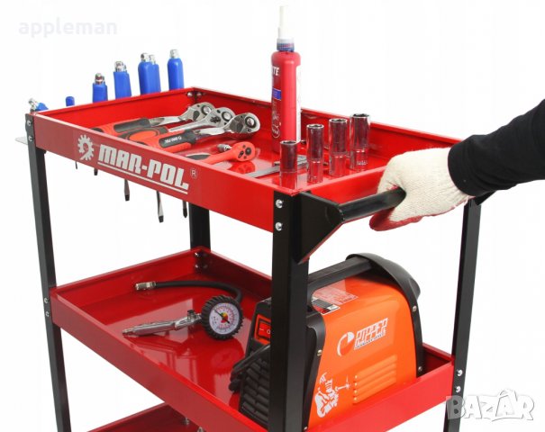 Количка за инструменти MARPOL с 3 рафта и поставка за отвертки, снимка 7 - Отвертки - 40002637