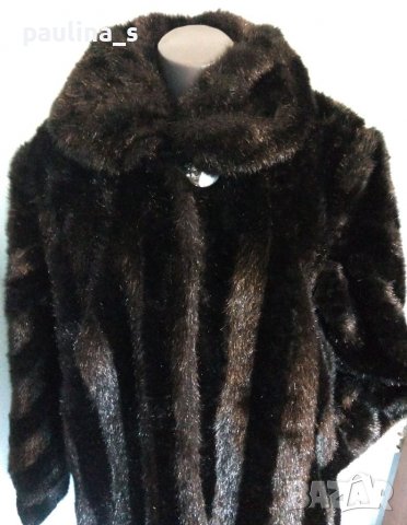 Два броя / Много ефектно палто от еко косъм с вата / голям размер , снимка 6 - Палта, манта - 38794460