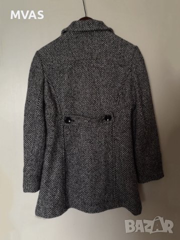 Ново дамско палто черно бяло L XL, снимка 2 - Палта, манта - 38194191