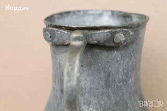 Стара медна ръчнокована кана за вино, снимка 8 - Антикварни и старинни предмети - 49849188