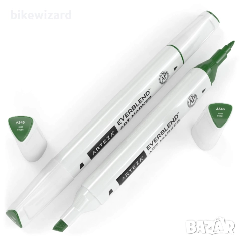 ARTEZA EverBlend Art Markers Moss Green A543 Комплект от 4  маркера зелен цвят НОВИ, снимка 2 - Ученически пособия, канцеларски материали - 51750577