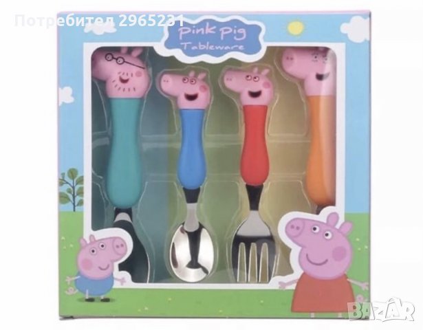 Детски прибори за хранене на Пепа пиг