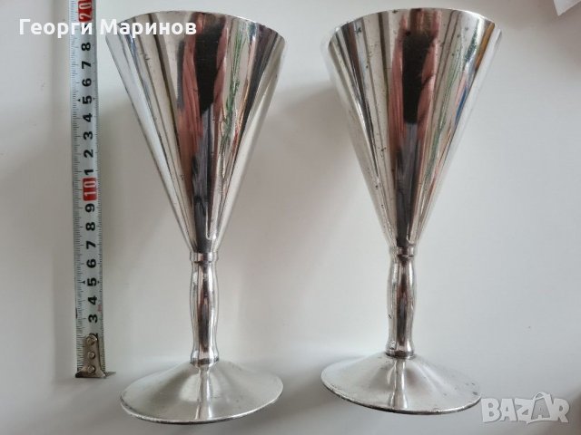 Посребрени чаши за вино, снимка 2 - Чаши - 31608992