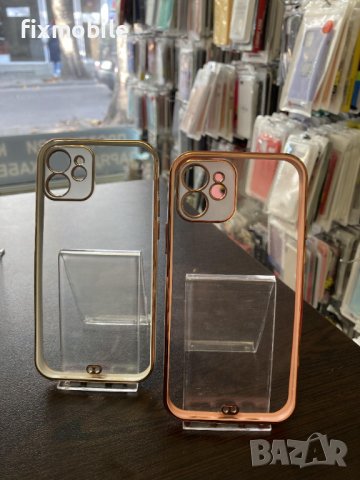 Apple iPhone 12 Прозрачен кейс с кант, снимка 4 - Калъфи, кейсове - 38481534