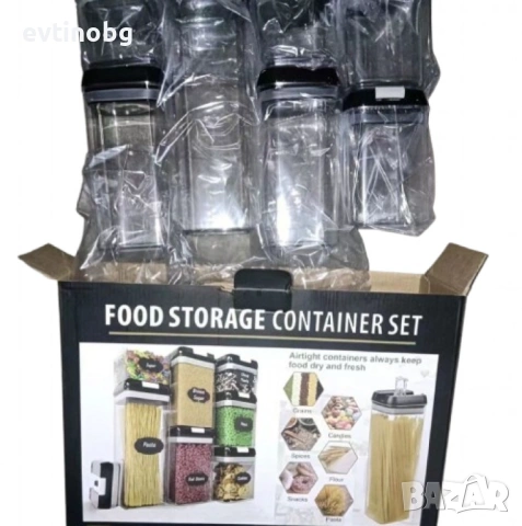 Комплект от 7 херметични контейнера – сигурно съхранение и перфектна организация, снимка 4 - Аксесоари за кухня - 54050736