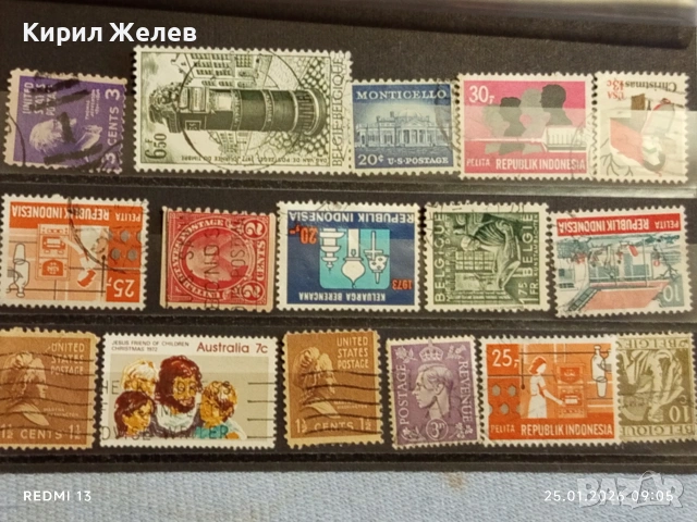 Стари пощенски марки от цял свят смесени АВСТРАЛИЯ, АМЕРИКА, БЕЛГИЯ за КОЛЕКЦИЯ 52007, снимка 11 - Филателия - 53217532
