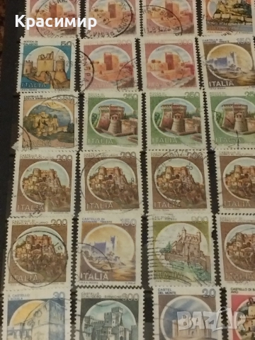 Пощенски марки Италия.Замъци ., снимка 5 - Филателия - 51684173