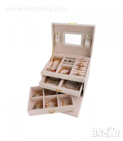 ЛУКСОЗНА КУТИЯ-КУФАР ЗА БИЖУТА НА ТРИ НИВА - КОД 1756, снимка 8 - Подаръци за жени - 33986806