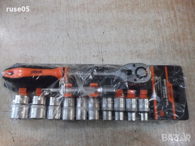 Тресчотка "Gadget" с вложки, к-т 12 части 1/2" 10-24 мм. нов, снимка 2 - Други инструменти - 35285576