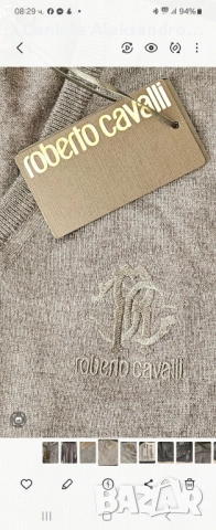 Roberto cavalli оригинален 100% вълнамъжки пуловер нов M, снимка 6 - Пуловери - 52821089