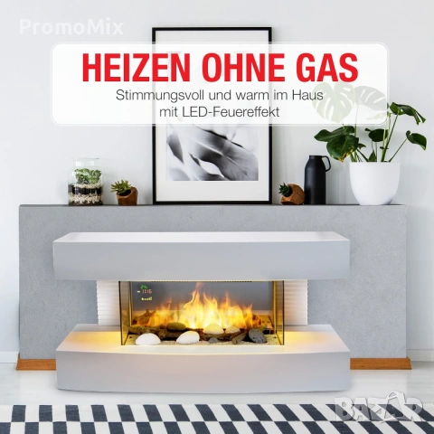 Електрическа камина Toronto RO2716-32Z 2000W Отоплител Led пламък с дистанционно управление