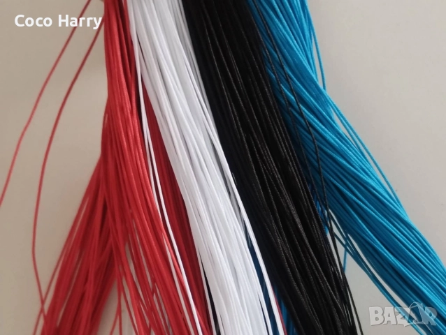 Гривна синьо око,червен конец,ръчно изработена, снимка 4 - Гривни - 52942214