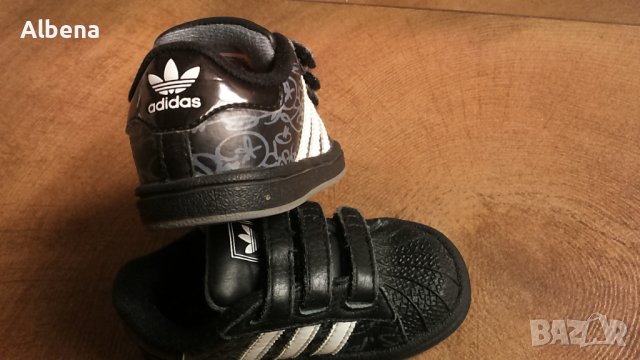 Adidas Размер EUR 21 / UK 5K детски естествена кожа 19-13-S, снимка 8 - Детски маратонки - 39567919