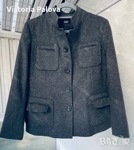 Сиво късо яке/сако STEFFEN SCHRAUT вълна кашмир коприна, снимка 11 - Якета - 47671994